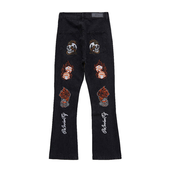 Jeans Hip Hop Bordados con Diseño en Espalda