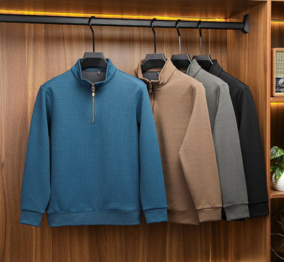 Playera de Cuello Alto con Cierre Medio para Otoño e Invierno - Manga Larga para Hombre - Image 12