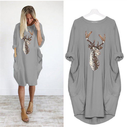 Vestido Navideño Cuello Redondo Otoño Invierno - Image 14