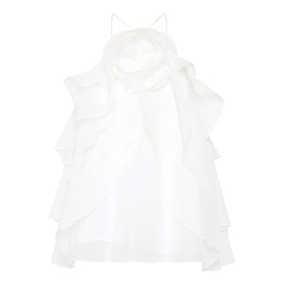 Blusa Halter sin Mangas con Volantes Elegantes - Image 7