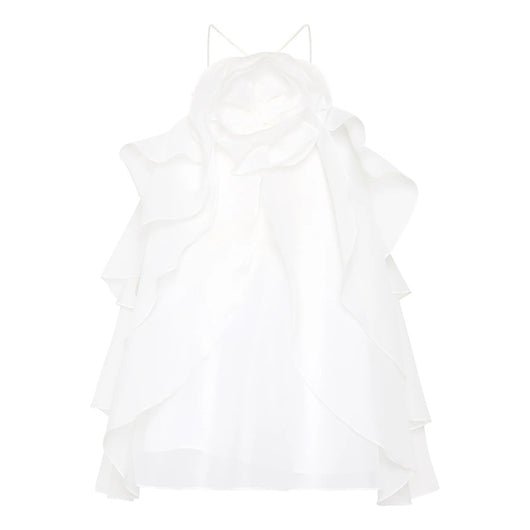 Blusa Halter sin Mangas con Volantes Elegantes - Image 7