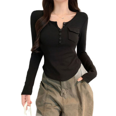 Blusa Larga Elegante Ajustada con Botones para Mujer - Image 5