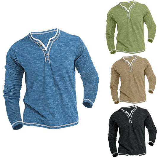 Playera Henley Stretch Suave y Cómoda