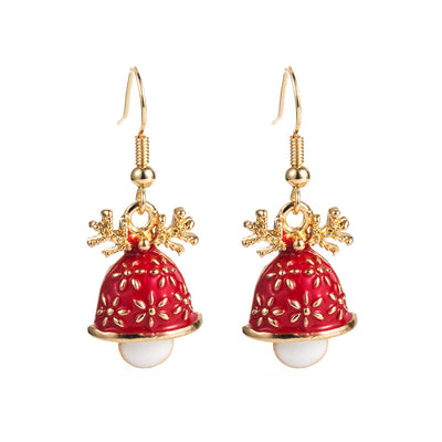 Aretes Navideños con Diamantes: Papá Noel, Copo de Nieve y Reno - Image 9