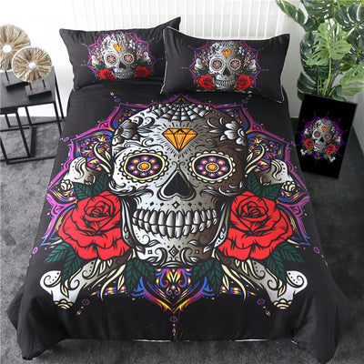 Juego de Cama Lotus Calavera Masónica - Funda Nórdica Tres Piezas - Image 7