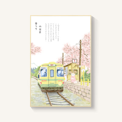 Cuadro Mural Flor de Cerezo Estilo Japonés para Salón y Dormitorio - Image 3