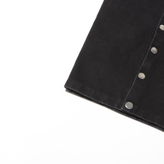Jeans Talle Alto Irregular con Botones Desmontables - Image 39
