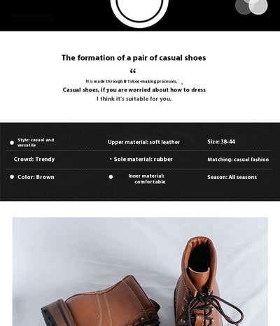 Botas Martin Altas Estilo Británico para Hombre - Image 14