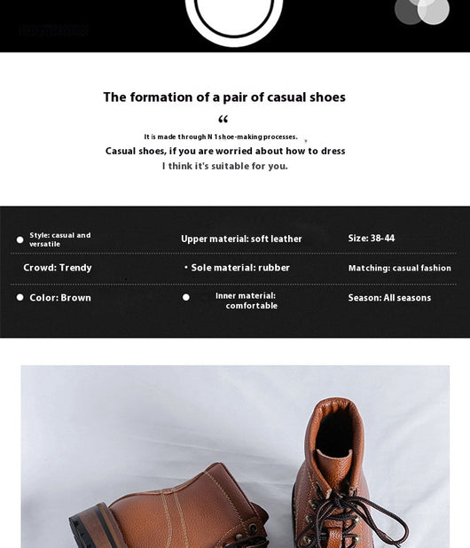 Botas Martin Altas Estilo Británico para Hombre - Image 14