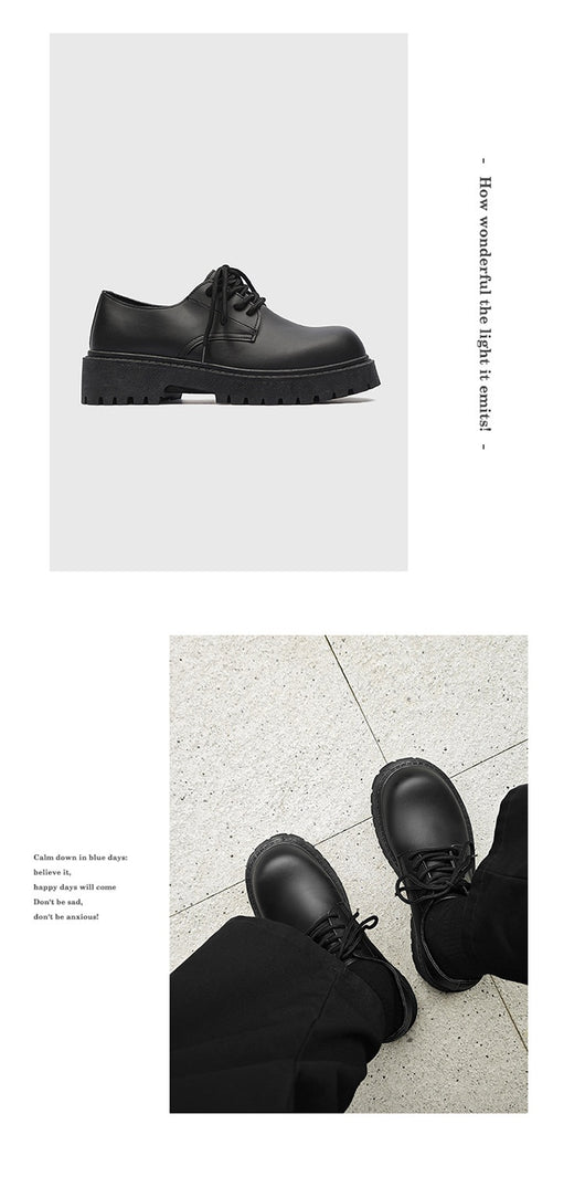 Zapatos Casuales Británicos para Hombre con Suela Elevada - Image 10