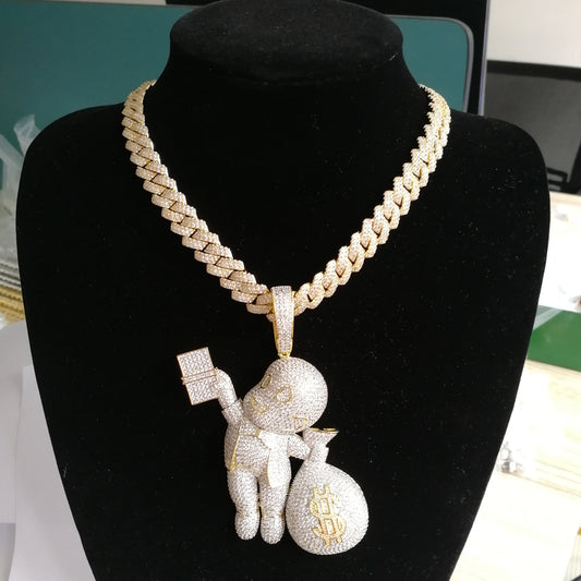 Collar de Circonita Bicolor Blanco - Diseño Elegante y Versátil
