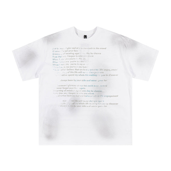 Camiseta de Algodón con Estampado de Letras para Hombre