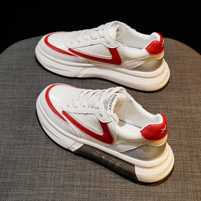 Zapatillas Blancas Deportivas con Suela Gruesa
