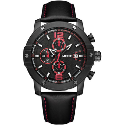 Reloj de Cuarzo Cronógrafo Multifuncional Resistente al Agua con Calendario para Hombre