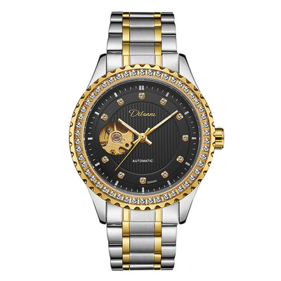 Reloj Mecánico Doble Cristal con Diamantes para Hombre de Lujo - Image 7