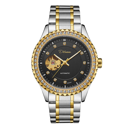 Reloj Mecánico Doble Cristal con Diamantes para Hombre de Lujo - Image 7