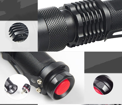 Linterna LED Púrpura de Alto Rendimiento con Zoom - Image 4