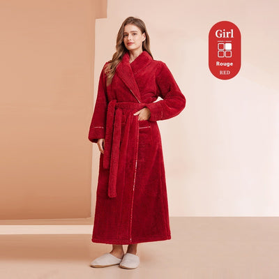 Bata de Invierno en Terciopelo Algodón para Parejas - Pijama Largo Talla Grande Lujo Ligero - Image 22