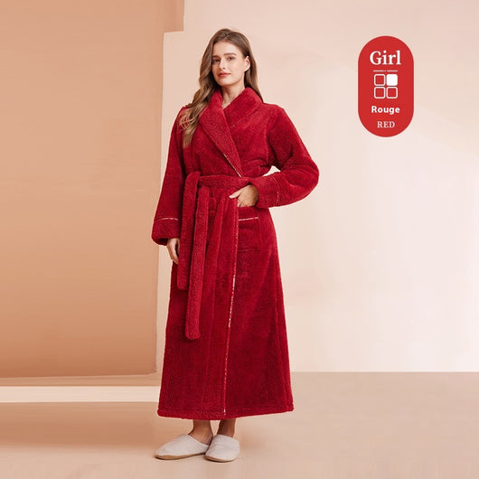Bata de Invierno en Terciopelo Algodón para Parejas - Pijama Largo Talla Grande Lujo Ligero - Image 22