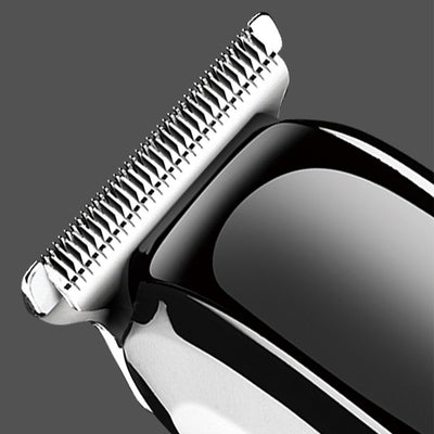 Black VGR rechargeable hair trimmer with silver blade, USB charging cable, cleaning brush, oil, and three guide combs (1mm, 2mm, 3mm). - Image 2