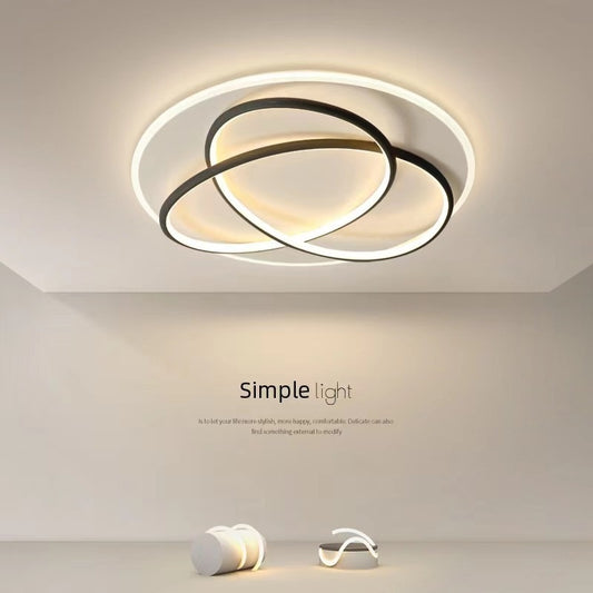 Lámpara de Techo LED Nórdica Moderna - Luz Cálida Lujo para Sala y Dormitorio