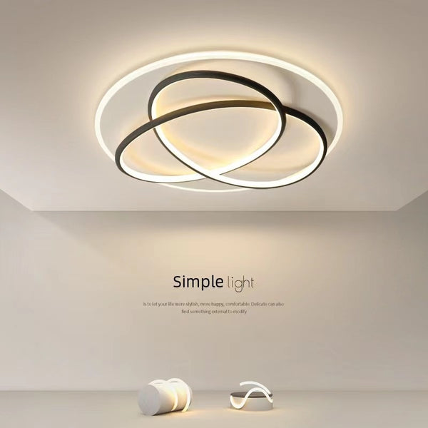 Lámpara de Techo LED Nórdica Moderna - Luz Cálida Lujo para Sala y Dormitorio