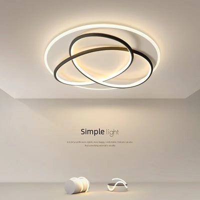 Lámpara de Techo LED Nórdica Moderna - Luz Cálida Lujo para Sala y Dormitorio