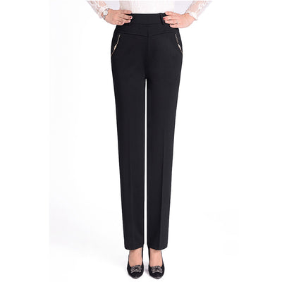 Pantalones Rectos Elásticos de Cintura Alta para Tallas Grandes - Image 12