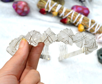 Diadema Bohemia Blanca con Peine Integrado - Image 19