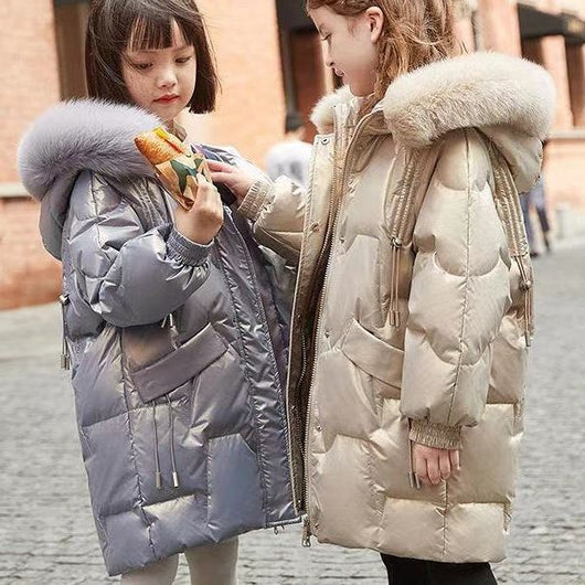 Abrigo Acolchado Talla Grande para Niña con Cuello de Lana - Invierno Cálido - Image 10