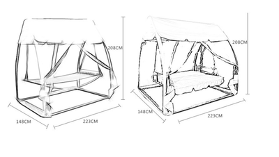 Silla Columpio Hamaca para Balcón Interior y Exterior - Image 8