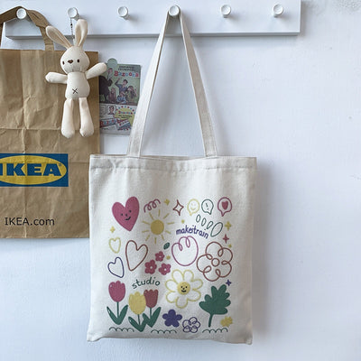 Bolsa de Lona Grande con Estampados Adorables - Capacidad Máxima - Image 20