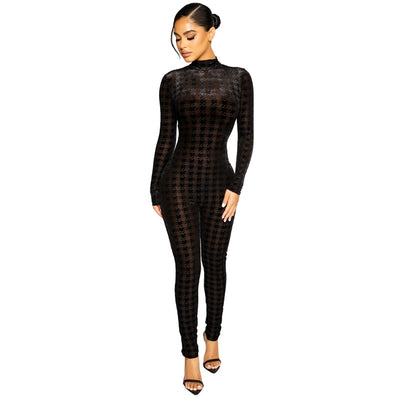 Jumpsuit Ajustado de Manga Larga en Colores Lisos para Mujer - Image 7