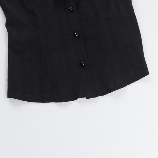 Camisa Jacquard Texturizada Estilo Gótico Oscuro Slim Versátil - Image 12