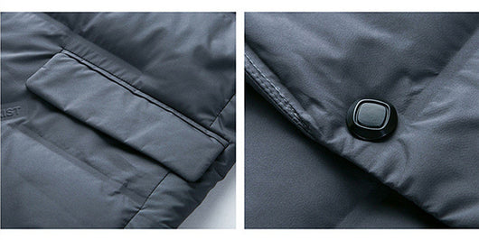 Chaqueta Acolchada de Invierno para Hombre con Cuello Desmontable - Image 7