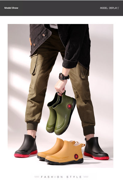 Botas Cortas Impermeables para Hombre - Diseño Moderno, Suela Antideslizante - Image 19