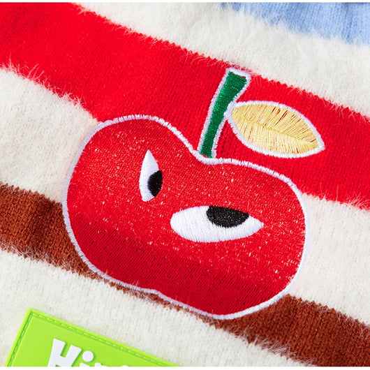 Suéter Cálido para Perro Mediano - Diseño Arcoíris con Rayas de Manzana para Otoño e Invierno - Image 3