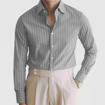 Cardigan Rayado para Hombre con Solapa y Manga Larga - Image 12