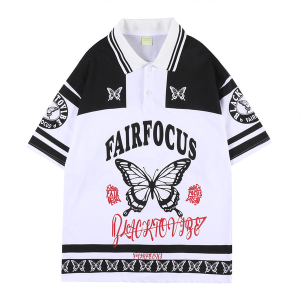 Camiseta Manga Corta Estampado Mariposas para Hombre