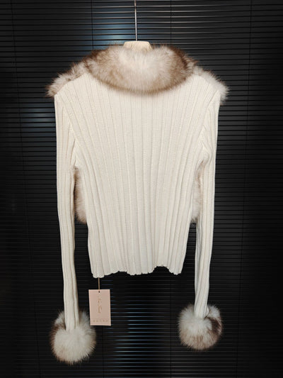 Suéter Slim Fit Ecológico con Patchwork de Lana y Detalles de Piel - Colección Invierno - Image 18