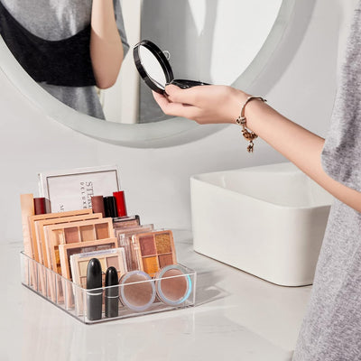 Organizador de Maquillaje con 7 Compartimentos para Paletas de Sombras y Labiales - Image 4
