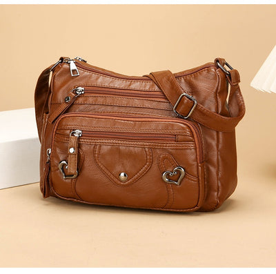 Bolso Bandolera de Lujo Versátil con Diseño Multicapas Espacioso - Image 17