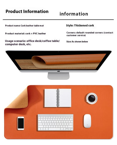 Tapete de Escritorio Cork Leather - Protección Premium con PVC Reforzado - Image 18