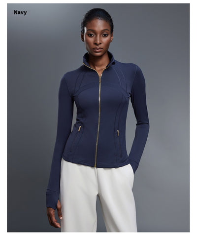 Chaqueta Deportiva Impermeable con Cuello Alto para Yoga y Running - Image 10