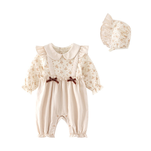 Mono Bebé Primavera Otoño - Enterizo Elegante Falso Dos Piezas para Niña