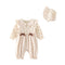 Mono Bebé Primavera Otoño - Enterizo Elegante Falso Dos Piezas para Niña