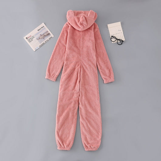 Pijama Enterizo Familiar de Lana Gruesa con Capucha - Image 10