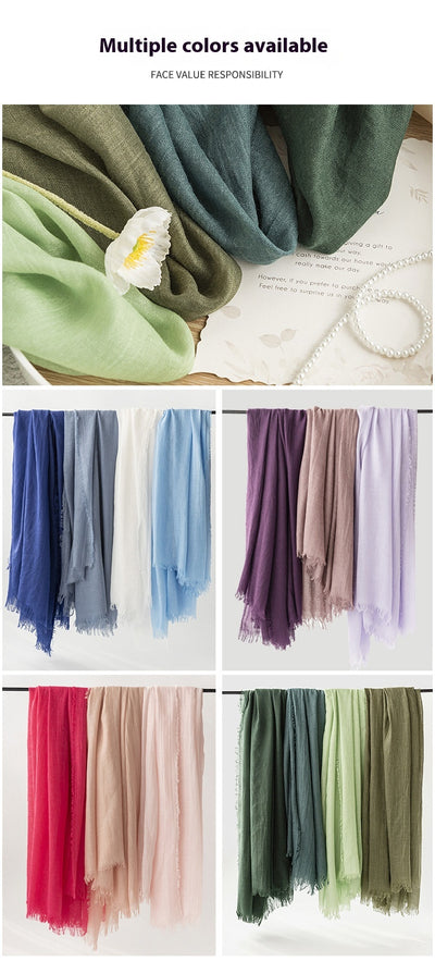 Pañuelo de Algodón y Lino Verano - Protección Solar Elegante - Image 43