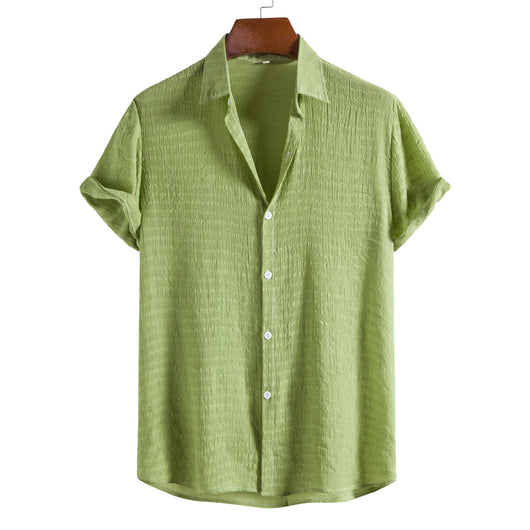 Camisa Manga Corta Cuadros Oscuros para Hombre - Image 7