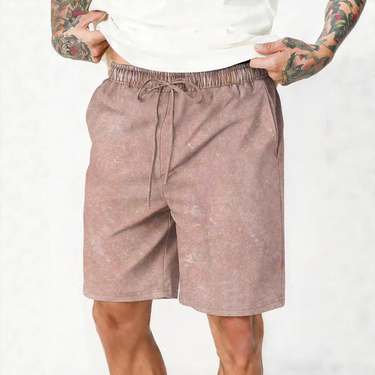 Shorts Casuales Relajados Desteñidos para Hombre - Image 4